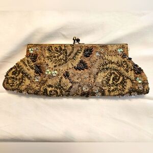 Gold Metallic Clutch Purse